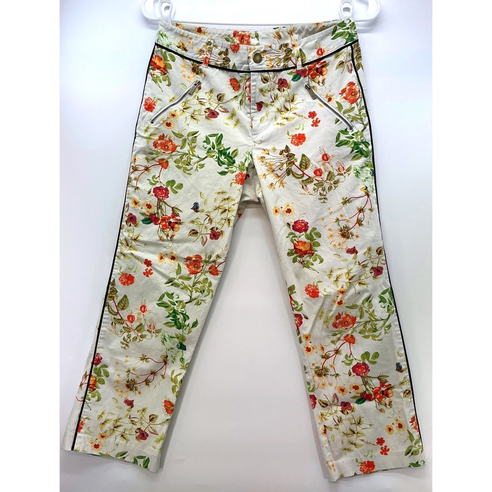 Disney Alice Through The Looking Glass Colleen Atwood floral Capri pants Size S
